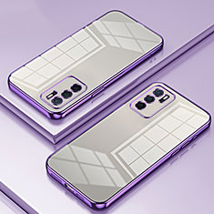 Coque Ultra Fine TPU Souple Housse Etui Transparente SY1 pour Oppo A16 Violet