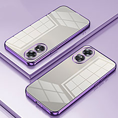 Coque Ultra Fine TPU Souple Housse Etui Transparente SY1 pour Oppo A17 Violet