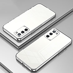 Coque Ultra Fine TPU Souple Housse Etui Transparente SY1 pour Oppo A55 5G Argent