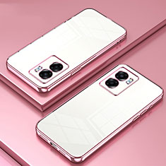 Coque Ultra Fine TPU Souple Housse Etui Transparente SY1 pour Oppo A57 5G Or Rose