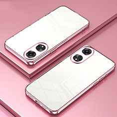 Coque Ultra Fine TPU Souple Housse Etui Transparente SY1 pour Oppo A78 5G Or Rose