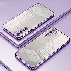 Coque Ultra Fine TPU Souple Housse Etui Transparente SY1 pour Oppo A91 Violet