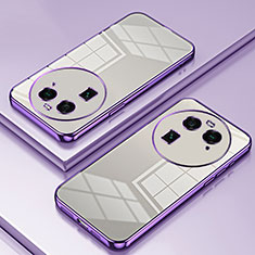 Coque Ultra Fine TPU Souple Housse Etui Transparente SY1 pour Oppo Find X6 5G Violet