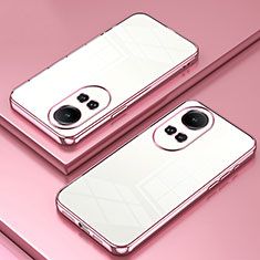 Coque Ultra Fine TPU Souple Housse Etui Transparente SY1 pour Oppo Reno10 5G Or Rose