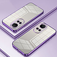 Coque Ultra Fine TPU Souple Housse Etui Transparente SY1 pour Oppo Reno10 Pro 5G Violet