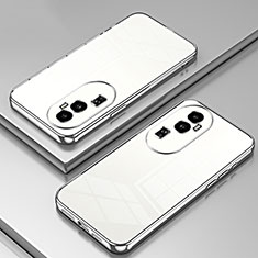 Coque Ultra Fine TPU Souple Housse Etui Transparente SY1 pour Oppo Reno10 Pro+ Plus 5G Argent