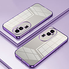 Coque Ultra Fine TPU Souple Housse Etui Transparente SY1 pour Oppo Reno10 Pro+ Plus 5G Violet