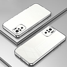 Coque Ultra Fine TPU Souple Housse Etui Transparente SY1 pour Xiaomi Redmi Note 10 4G Argent