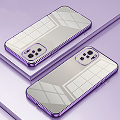 Coque Ultra Fine TPU Souple Housse Etui Transparente SY1 pour Xiaomi Redmi Note 10 4G Violet