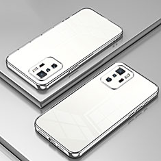 Coque Ultra Fine TPU Souple Housse Etui Transparente SY1 pour Xiaomi Redmi Note 10 Pro 5G Argent