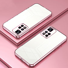 Coque Ultra Fine TPU Souple Housse Etui Transparente SY1 pour Xiaomi Redmi Note 11 Pro 5G Or Rose