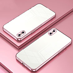 Coque Ultra Fine TPU Souple Housse Etui Transparente SY2 pour Apple iPhone X Or Rose