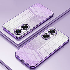 Coque Ultra Fine TPU Souple Housse Etui Transparente SY2 pour Huawei Honor 60 5G Violet