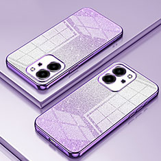 Coque Ultra Fine TPU Souple Housse Etui Transparente SY2 pour Huawei Honor 80 SE 5G Violet