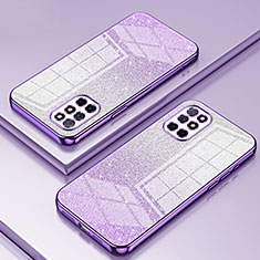 Coque Ultra Fine TPU Souple Housse Etui Transparente SY2 pour OnePlus 8T 5G Violet