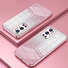 Coque Ultra Fine TPU Souple Housse Etui Transparente SY2 pour OnePlus 9 Pro 5G Or Rose