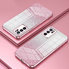 Coque Ultra Fine TPU Souple Housse Etui Transparente SY2 pour Oppo A16 Or Rose