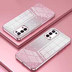 Coque Ultra Fine TPU Souple Housse Etui Transparente SY2 pour Oppo A54 5G Or Rose