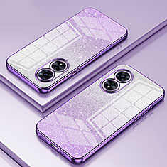 Coque Ultra Fine TPU Souple Housse Etui Transparente SY2 pour Oppo A97 5G Violet