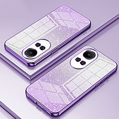 Coque Ultra Fine TPU Souple Housse Etui Transparente SY2 pour Oppo Reno10 5G Violet