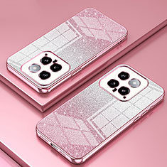 Coque Ultra Fine TPU Souple Housse Etui Transparente SY2 pour Xiaomi Mi 14 Pro 5G Or Rose