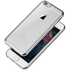 Coque Ultra Fine TPU Souple Housse Etui Transparente T08 pour Apple iPhone 6S Argent