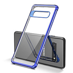 Coque Ultra Fine TPU Souple Housse Etui Transparente U05 pour Samsung Galaxy S10 5G Bleu