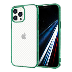 Coque Ultra Fine TPU Souple Housse Etui Transparente YJ1 pour Apple iPhone 12 Pro Max Vert Nuit