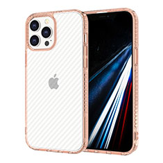 Coque Ultra Fine TPU Souple Housse Etui Transparente YJ1 pour Apple iPhone 13 Pro Rose