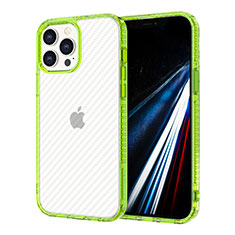 Coque Ultra Fine TPU Souple Housse Etui Transparente YJ1 pour Apple iPhone 13 Pro Vert