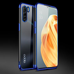 Coque Ultra Fine TPU Souple Housse Etui Transparente Z01 pour Oppo A91 Bleu