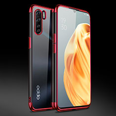 Coque Ultra Fine TPU Souple Housse Etui Transparente Z01 pour Oppo K7 5G Rouge