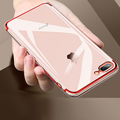 Coque Ultra Fine TPU Souple Transparente A02 pour Apple iPhone 8 Plus Rouge