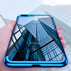 Coque Ultra Fine TPU Souple Transparente A04 pour Apple iPhone 8 Plus Bleu