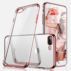 Coque Ultra Fine TPU Souple Transparente A07 pour Apple iPhone 7 Plus Or Rose