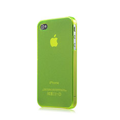 Coque Ultra Fine TPU Souple Transparente Mat pour Apple iPhone 4 Vert