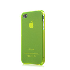 Coque Ultra Fine TPU Souple Transparente Mat pour Apple iPhone 4S Vert