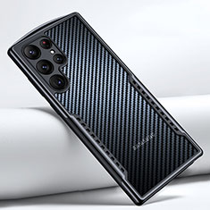 Coque Ultra Fine TPU Souple Transparente T06 pour Samsung Galaxy S22 Ultra 5G Noir