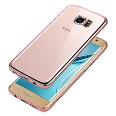 Coque Ultra Fine TPU Souple Transparente T06 pour Samsung Galaxy S7 Edge G935F Or Rose