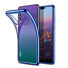Coque Ultra Fine TPU Souple Transparente T08 pour Huawei P20 Pro Bleu