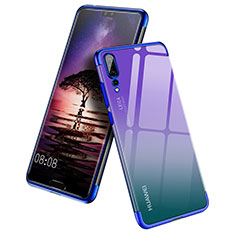 Coque Ultra Fine TPU Souple Transparente T10 pour Huawei P20 Pro Bleu