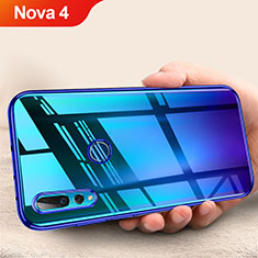 Coque Ultra Fine TPU Souple Transparente T11 pour Huawei Nova 4 Bleu