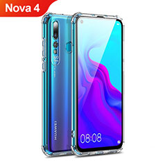 Coque Ultra Fine TPU Souple Transparente T14 pour Huawei Nova 4 Rouge