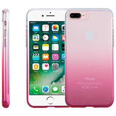 Coque Ultra Fine Transparente Souple Degrade pour Apple iPhone 7 Plus Rose