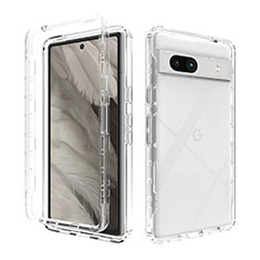 Coque Ultra Fine Transparente Souple Housse Etui 360 Degres Avant et Arriere Degrade JX1 pour Google Pixel 7a 5G Clair