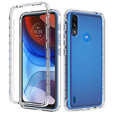 Coque Ultra Fine Transparente Souple Housse Etui 360 Degres Avant et Arriere Degrade JX1 pour Motorola Moto E7 Power Clair