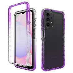 Coque Ultra Fine Transparente Souple Housse Etui 360 Degres Avant et Arriere Degrade JX1 pour Samsung Galaxy A13 4G Violet