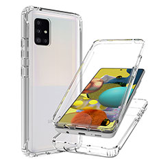 Coque Ultra Fine Transparente Souple Housse Etui 360 Degres Avant et Arriere Degrade JX1 pour Samsung Galaxy A51 5G Clair