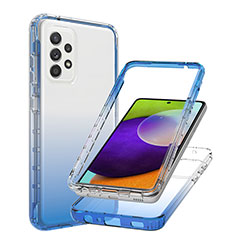 Coque Ultra Fine Transparente Souple Housse Etui 360 Degres Avant et Arriere Degrade JX1 pour Samsung Galaxy A52s 5G Bleu