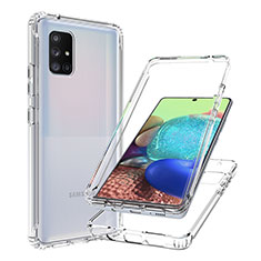 Coque Ultra Fine Transparente Souple Housse Etui 360 Degres Avant et Arriere Degrade JX1 pour Samsung Galaxy A71 4G A715 Clair